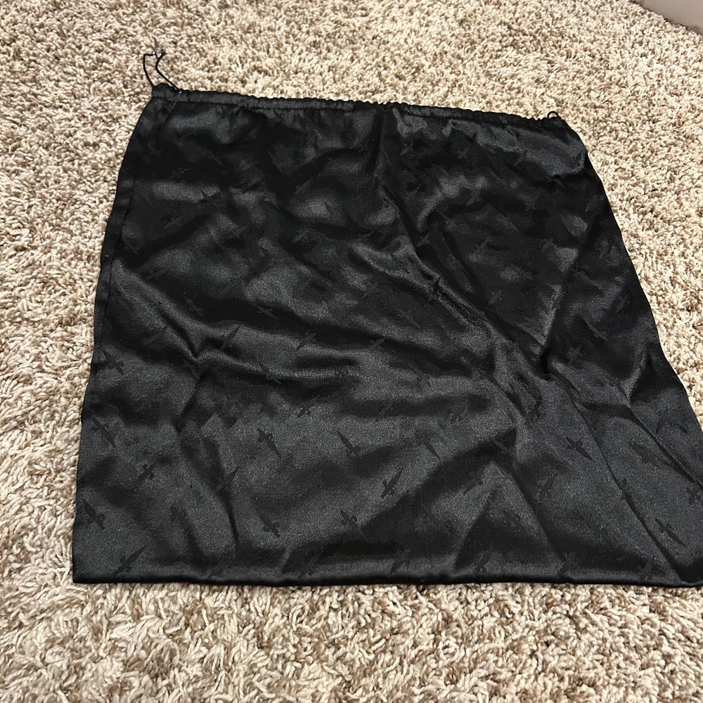 John Varvatos Black Dagger Logo Dust Bag Drawstring Pouch